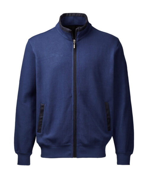 Rotterdam sweat cardigan • stand-up collar