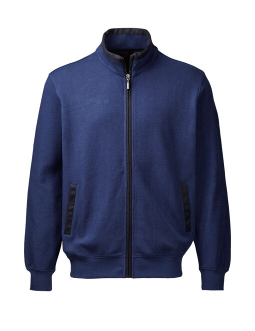 Rotterdam sweat cardigan • stand-up collar