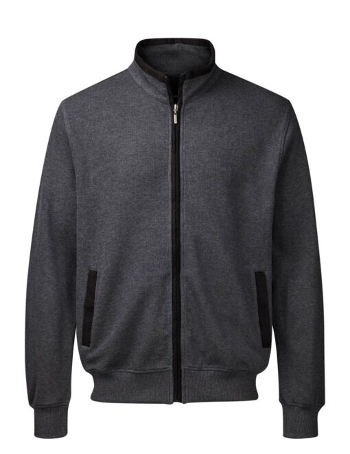 Rotterdam sweat cardigan • stand-up collar - Image 2