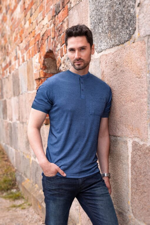 Valencia t-shirt mandarin collar B Dry • short sleeve - Image 2