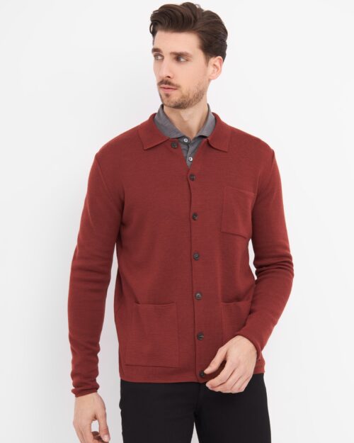 Manchester cardigan • polo collar