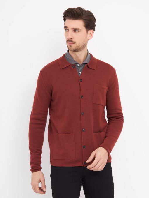 Manchester cardigan • polo collar