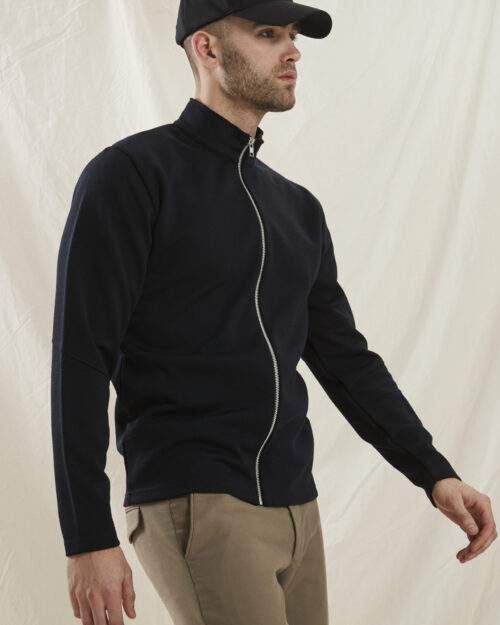 Portofino cardigan • zip with stand-up collar
