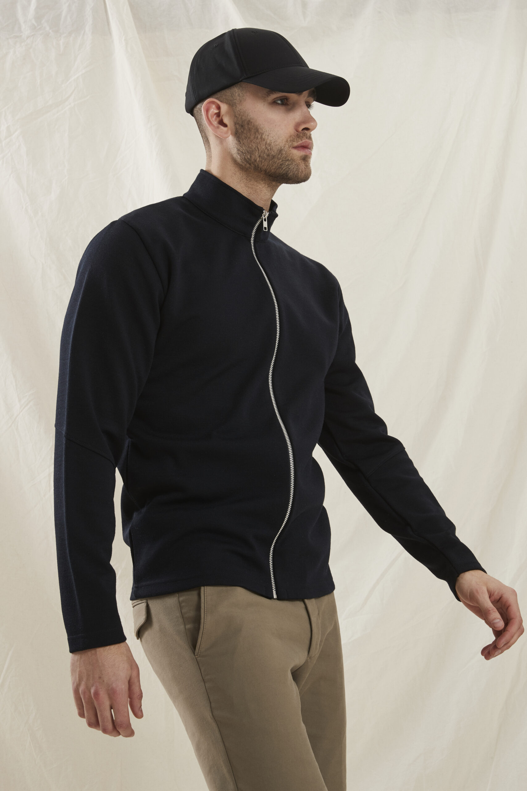 Stand on sale collar cardigan