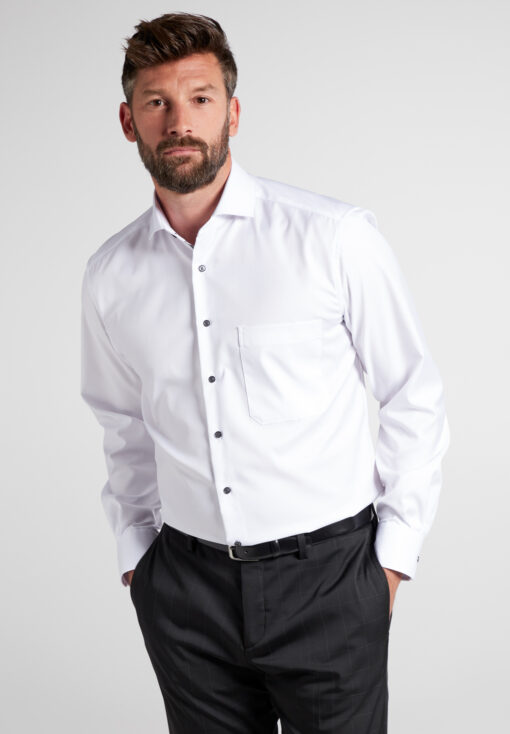 Cover Shirt • Modern fit, black contrast detail (8819)