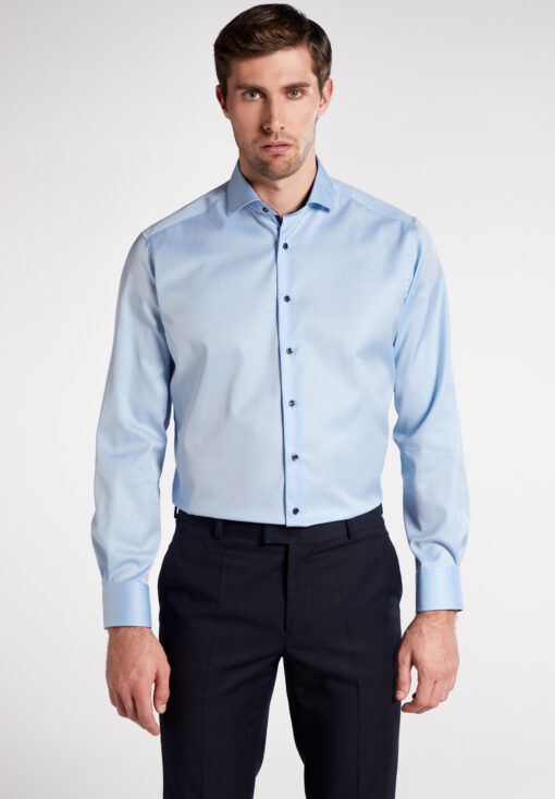 Cover Shirt • Modern fit, navy contrast detail (8819)