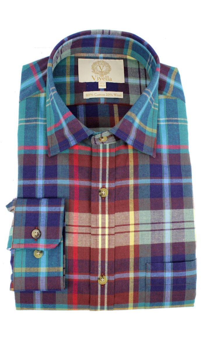 80/20 Navy Chocolate Plaid • classic fit