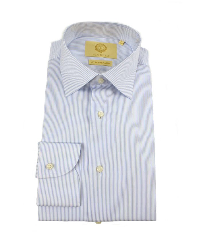 Blue Hairpin Stripe • tailored fit, cotton, formal shirt