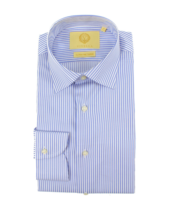 Blue Fine Stripe • tailored fit, cotton, formal shirt