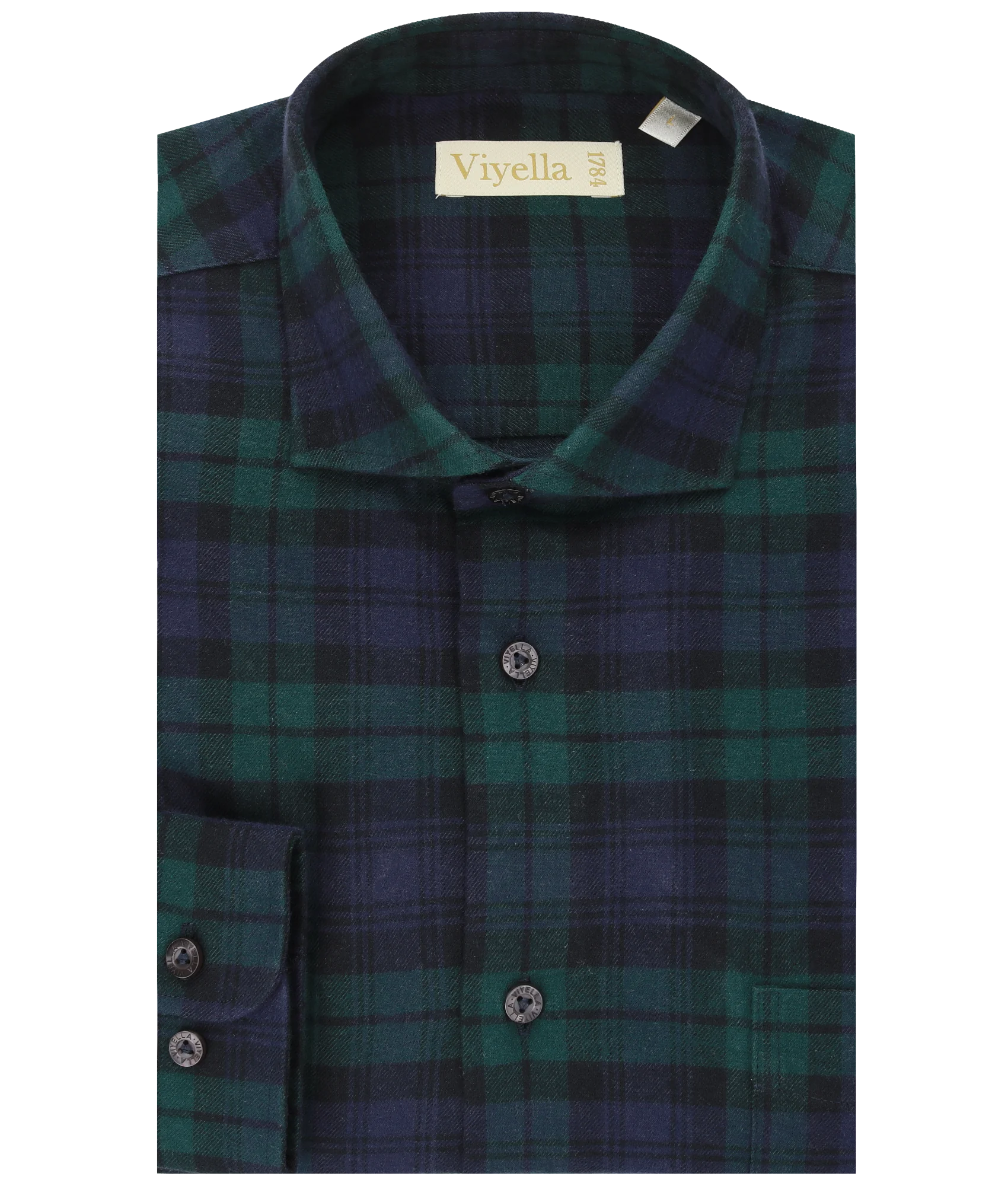 Black Watch Tartan Cotton Flannel • regular fit