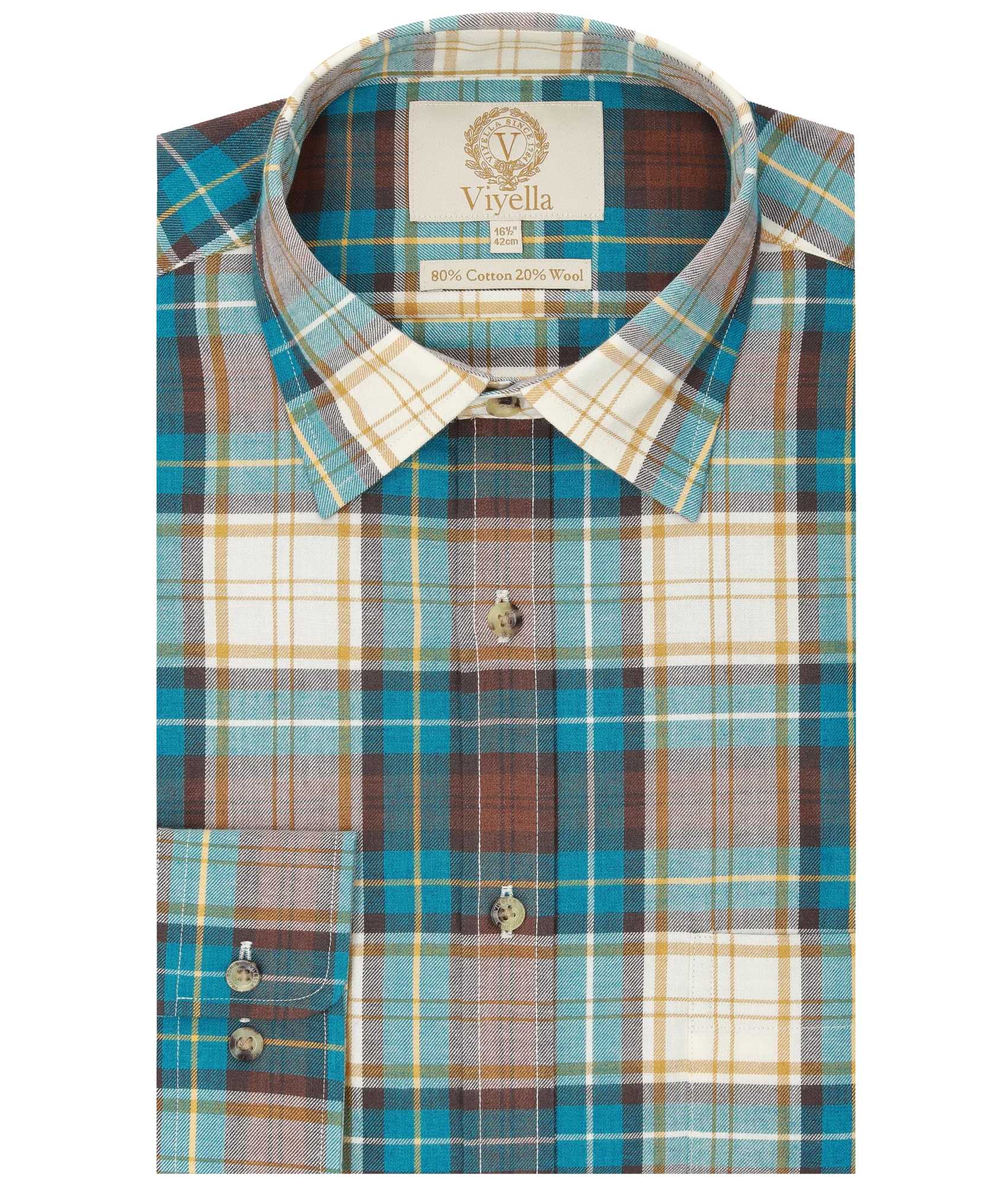 80/20 Petrol Plaid • classic fit
