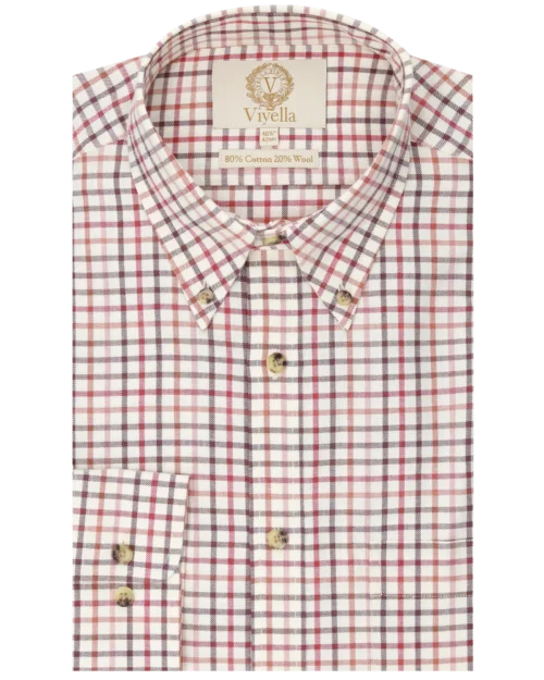 80/20 Burgundy Tattersall • classic fit, button down