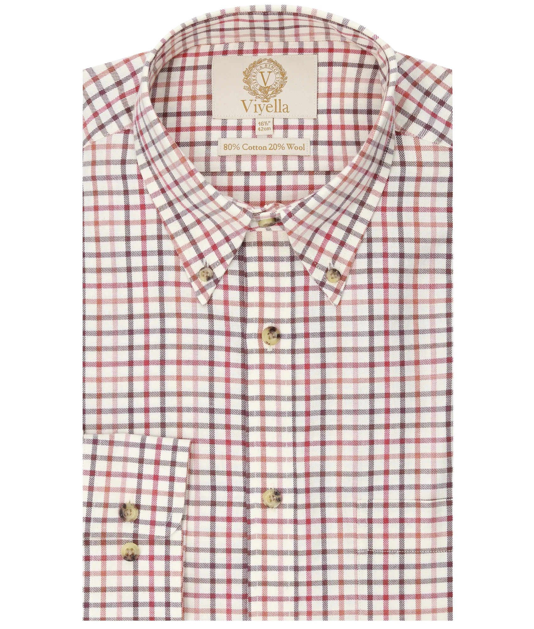 80/20 Burgundy Tattersall • classic fit, button down